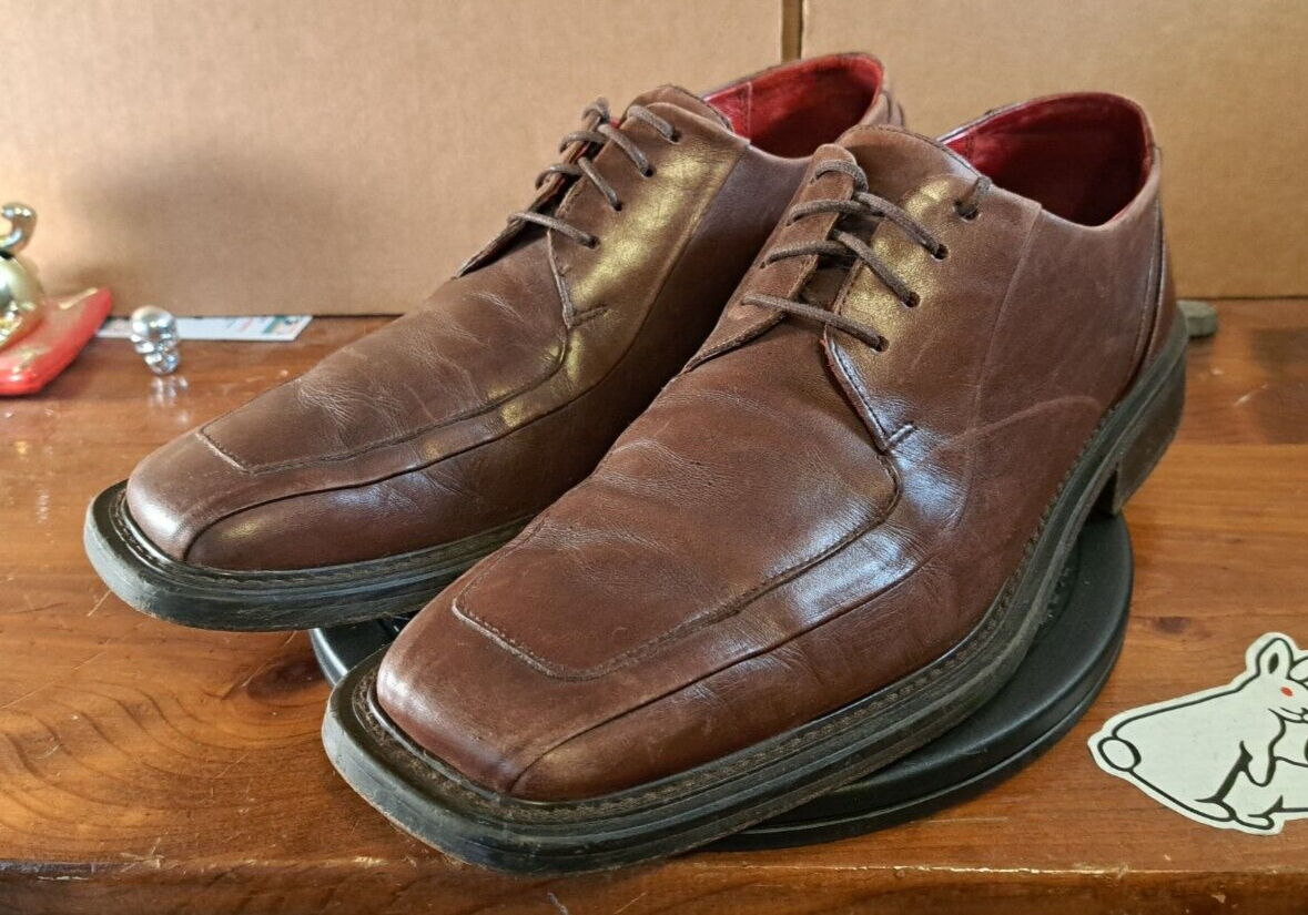 SAOLA Scarpe eleganti Oxford da uomo Kenneth Cole Reaction marroni in pelle lacci 10 5