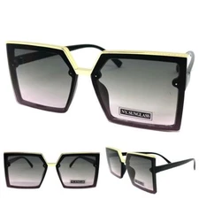 Classy Elegant Funky Modern Vintage Retro Style SUN GLASSES Square Black Frame