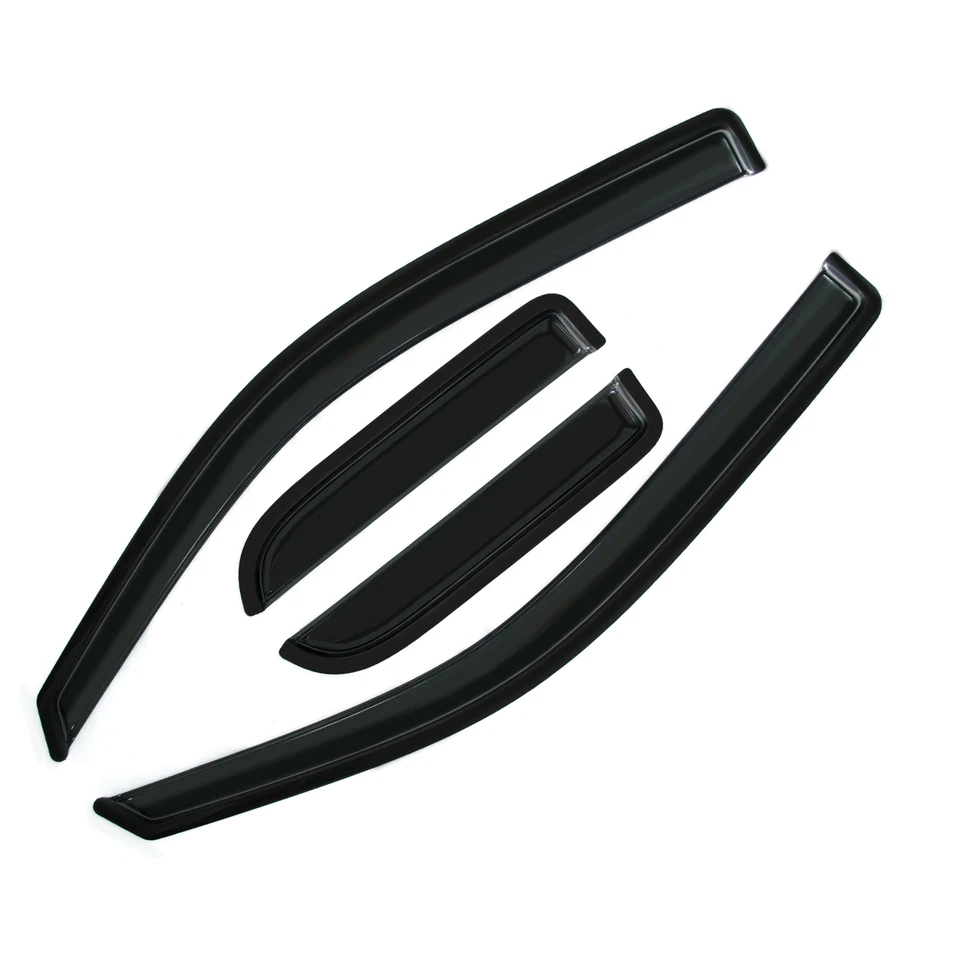 For 04-14 Ford F150 Supercab Extended Cab Window Visors Rain Sun Guard Vent 4Pc - Image 2 of 4