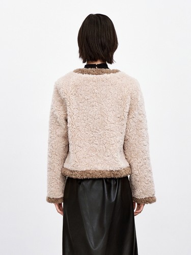 Urban Revive Furry Coat Crew Neck Size M - Picture 3 of 6