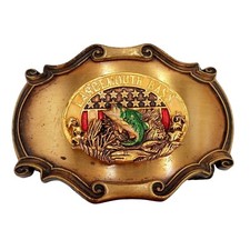 Large mouth Bass Belt Buckle Vintage Fish Fishing Largemouth Country Cowboy