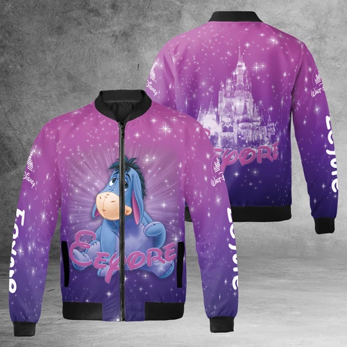 Beautiful Purple Sad Eeyore Donkey Magical Castle Winnie The Pooh Jacket