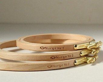 Nurge Wood Embroidery Hoops with Screw 16mm height - Afbeelding 1 van 13