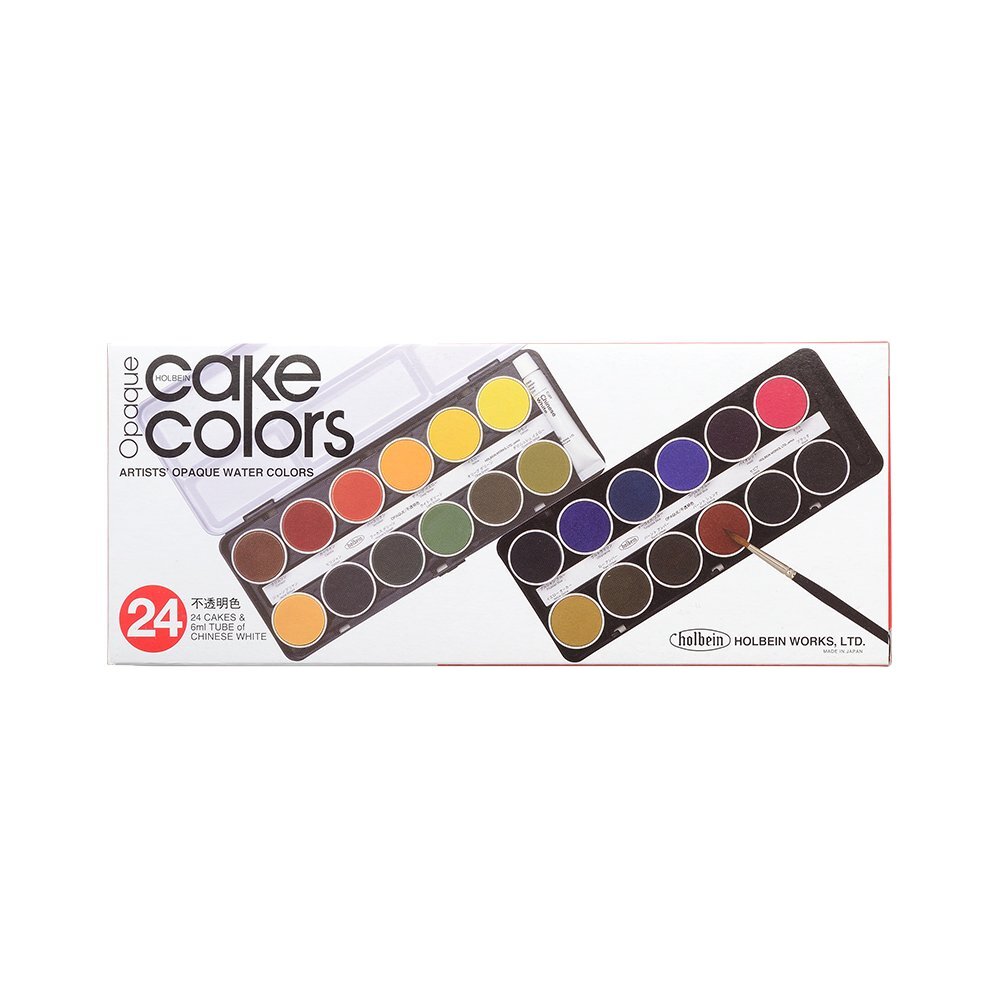 Holbein Artists Opaque Watercolor Cake color 24 Colors Set 30mm C032 eBay