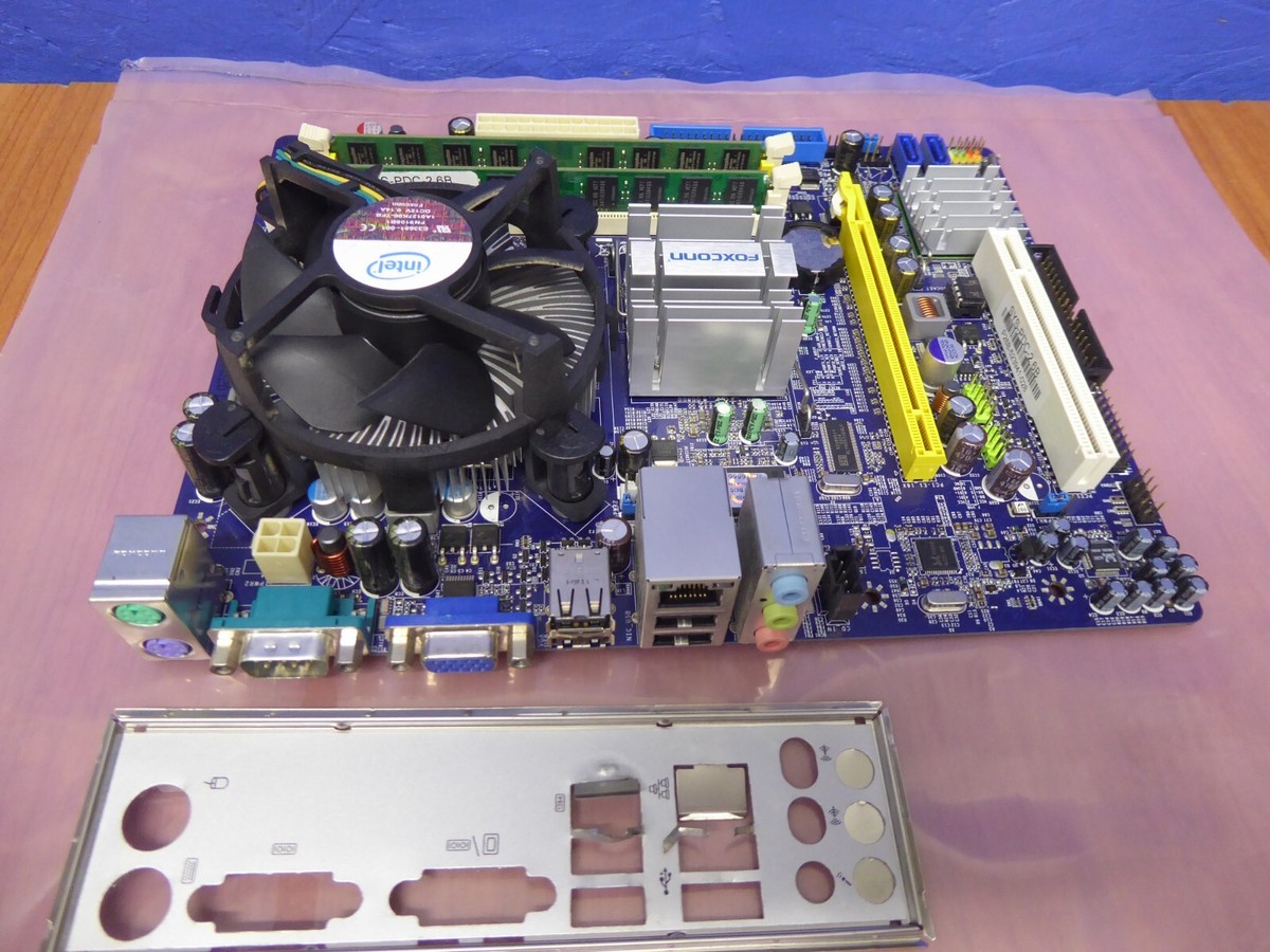 FOXCONN G31MV G31MV-K MOTHERBOARD COMBO INTEL DUAL CORE E5300