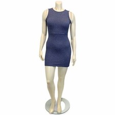 BANANA REPUBLIC Factory Blue Houndstooth Mini Dress 2 Office Work Wear Casual