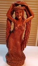 Vintage CocoJoes Maile Laka Wooden Statue