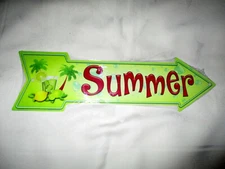 **Unique SUMMER Metal Arrow Sign #3 - NEW**