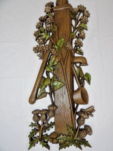 Vintage Burwood/Homco Wall Hangings Mailbox, Pump, Saw with Logs Set of 3 - Picture 3 of 5