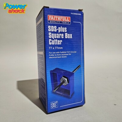 Faithfull SDS Plus Square Single Back Box Cutter 1G Sockel - FAI SDSBOXSML