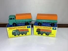 Vtg Lesney Matchbox No. 1 & 2 Mersedes Truck And Trailer. In Original Boxes