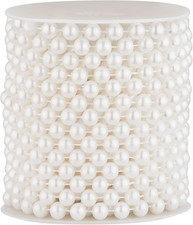 8Mm Pearl Garland, 33 Feet Faux Pearl Garland Spool Roll for Wedding Centerpiece