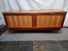 G Plan Herringbone Mid Century Teak Sideboard On Wooden Legs