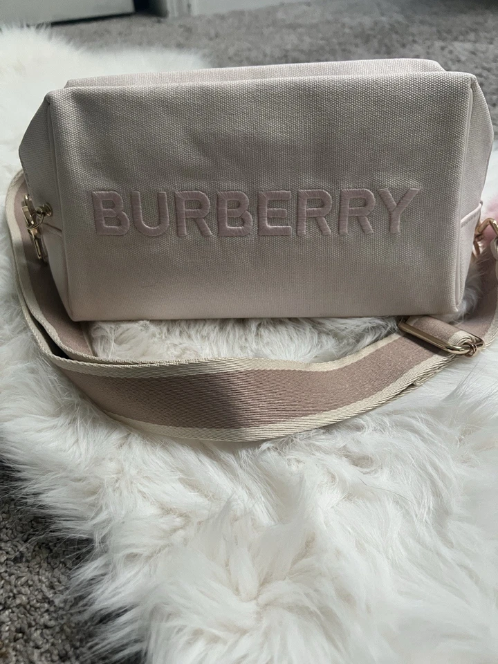 Burberry Pink Canvas Crossbody Converted Purse - Image 2 of 4