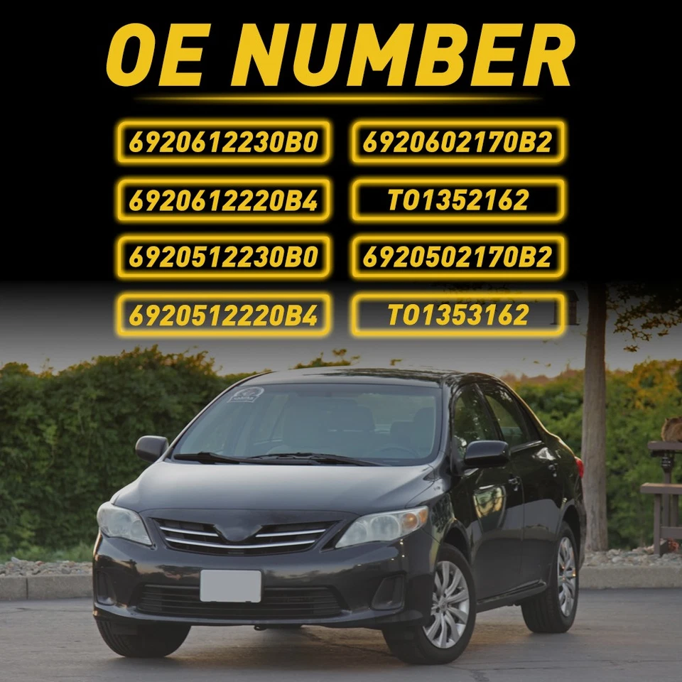 Door Handle Fits 2009-2013 Toyota Corolla Front or Rear LH RH Inner Black/Silver - Image 3 of 4