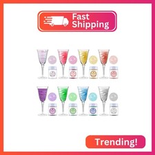 Edible Luster Dust 8 Colors Set - Edible Glitter for Cocktails, Rainbow Food Gra