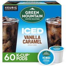 Green Mountain Coffee Roasters ICED Vanilla Caramel, Single Serve Keurig K-Cu...