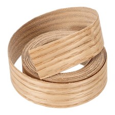 1" x 10 ft Wood Edge Banding, Pre-Glued Iron on Edging Strip, Red Oak