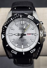 Casio Illuminator Watch Reference 5373 Stainless Steel Leather Quartz Water 100M