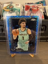 ‘25/26 TOPPS CHROME LAMELO BALL BLUE X-FRACTOR #39 CHARLOTTE HORNETS