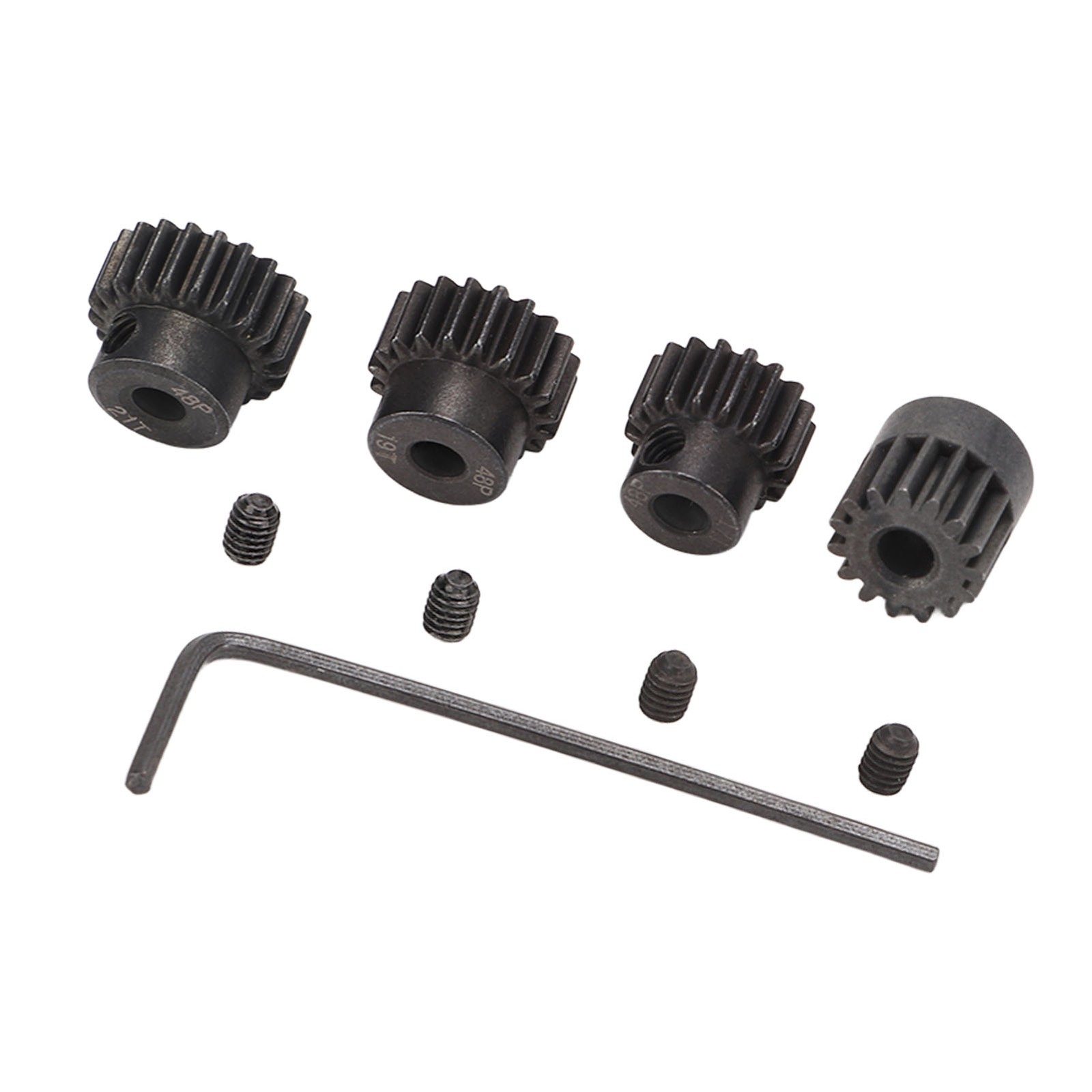 RC Motor Pinion Gear Set 48P 3.175mm 15T 17T 19T 21T RC Motor Gears Pinion Gear