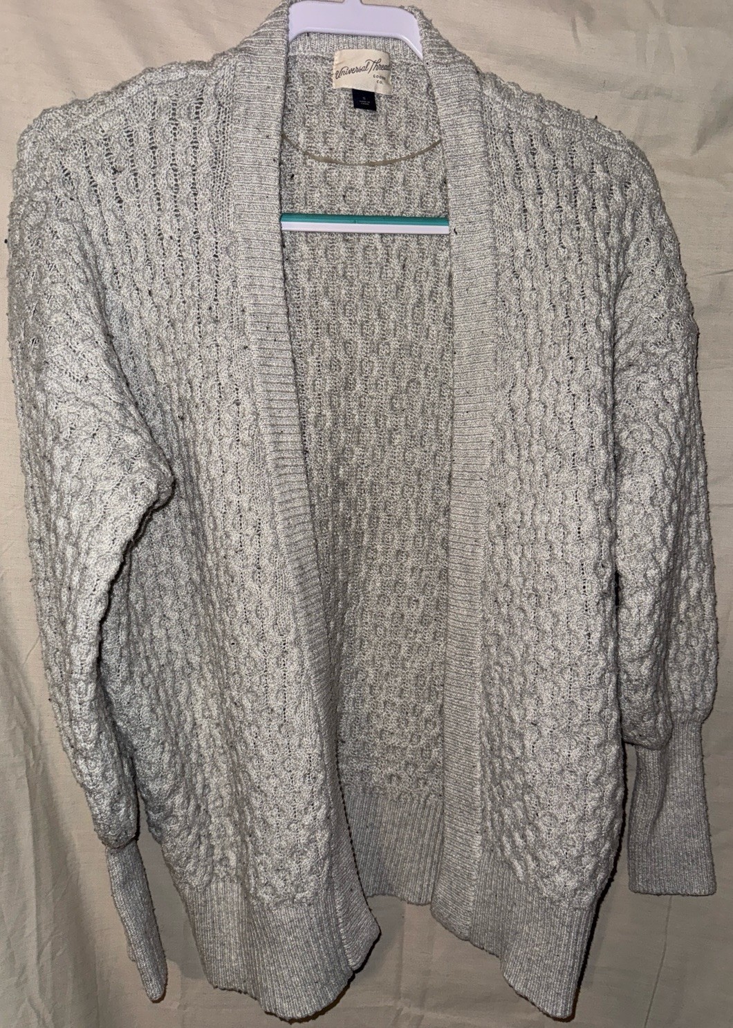 Universal Thread S Gray Open Front Knit Cardigan … - image 1