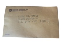 Edmund Scientific Optics 94015 Plano Convex Lens 14 MM Dia FL 23mm
