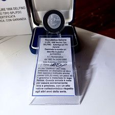 ITALIA 5 LIRE 1956 DELFINO CLASSIFICATA SPL/FDC. AUTENTICA CON CERTIFICATA