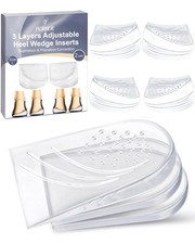 2 Pairs Foot Supination Correction Insoles, 3 Layers Adjustable Silicone Medi...