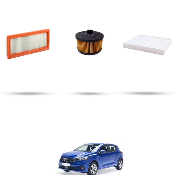 Hoffcar Wartungsset - 3 Filter FüR Dacia Sandero III 1.0 Tce 74Kw Ab 2021-image