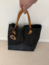 Borsa Caterina Lucchi in pelle con manico superiore giovane pelle marrone Made in Italy