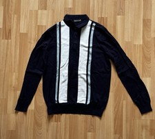 TU Casual Polo T-shirts Men's Size L Navy Blue Long Sleeve