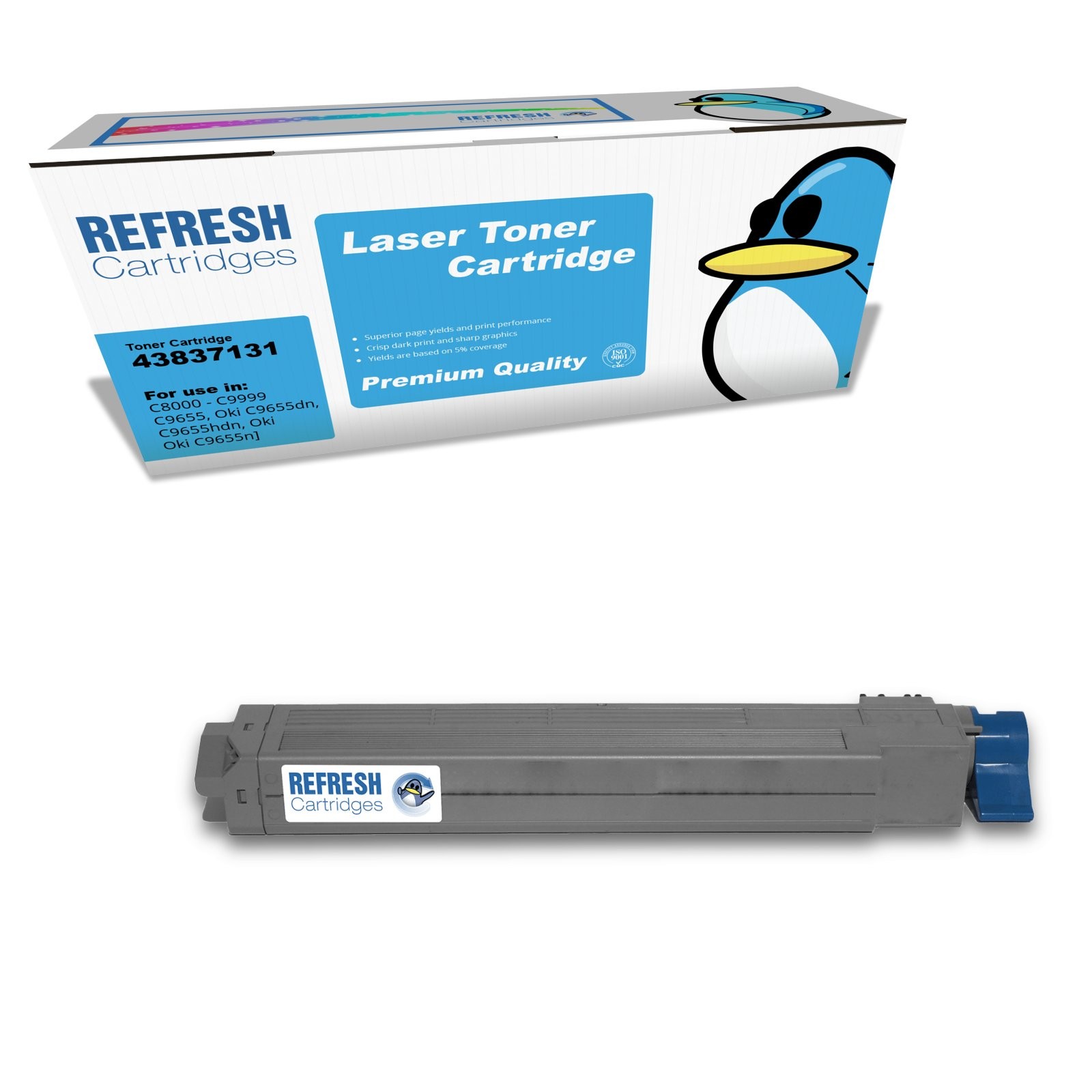 Refresh Cartridges Cyan 43837131 Toner Compatible With OKI Printers