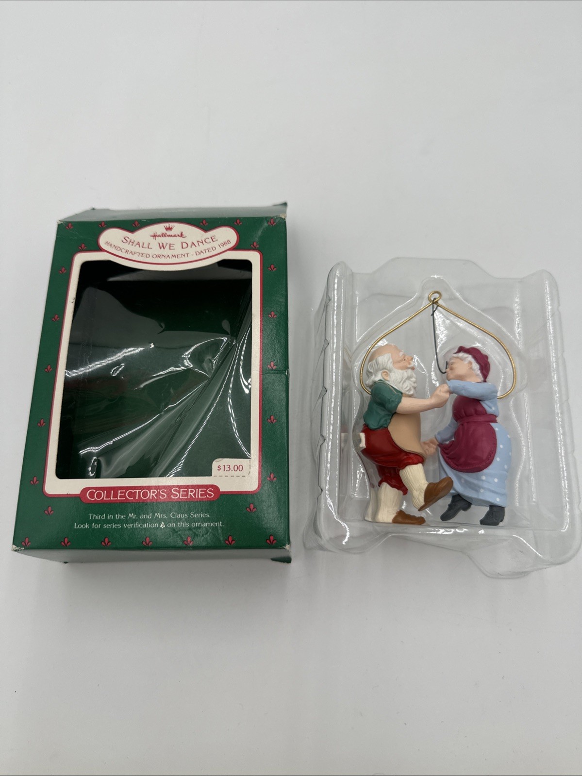 Hallmark Mr. & Mrs. Claus Shall We Dance Christmas Ornament 3rd in Series 1988