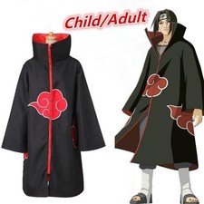 Naruto Akatsuki Cloak Robe XL Pain Itachi Jacket Cosplay Anime Costume A15