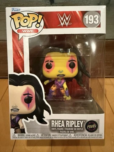 Funko Pop WWE 193 Wrestlemania 40 Rhea Ripley Black Light Chase Figure w/ Prtctr
