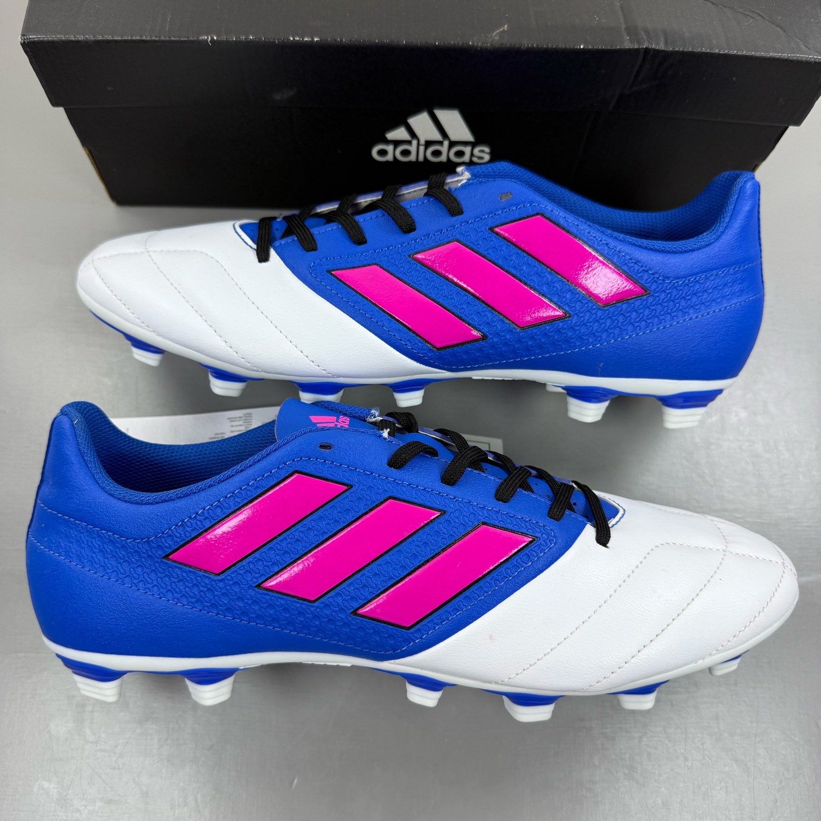 Adidas Football Boots Ace 17.4 FxG Blue Pink White UK 9 Men's Trainers BB1028 image 10