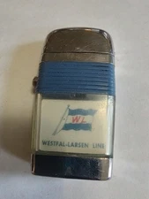 Vintage Vu-Lighter By Scripto Westfal-Larsen Line Advertising 