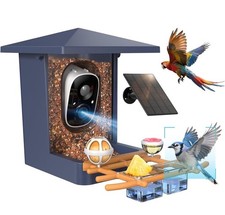 Smart Bird Feeder with Camera Solar Powered,AI Identify Species,2K HD Video Auto