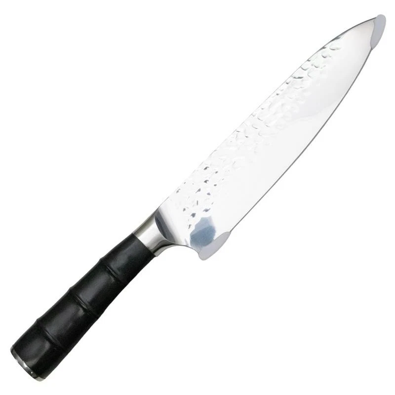 12" Steel Chef Knife 8" Blade Length with Sturdy Black Handle
