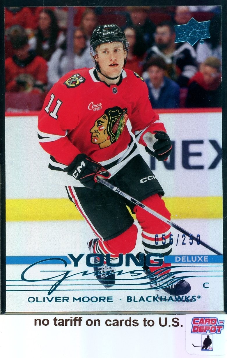 2025-26 Upper Deck Young Guns Deluxe #216 Oliver Moore 056/250