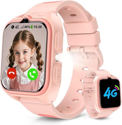 Smartwatch Kinder mit SIM-Kartensteckplatz LBS+WLAN+GPS-TrackerUhr SOS Notruf DE