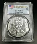 2017 $1 American Silver Eagle PCGS MS70 First Strike