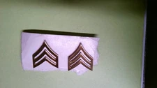 MILITARY INSIGNIA PIN ON RANK SET OF 2 E-5 SERGEANT GOLD COLOR METAL
