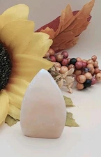 NEW Natural Stone Handcarved Freeform Flame Shape Peach Selenite Crystal