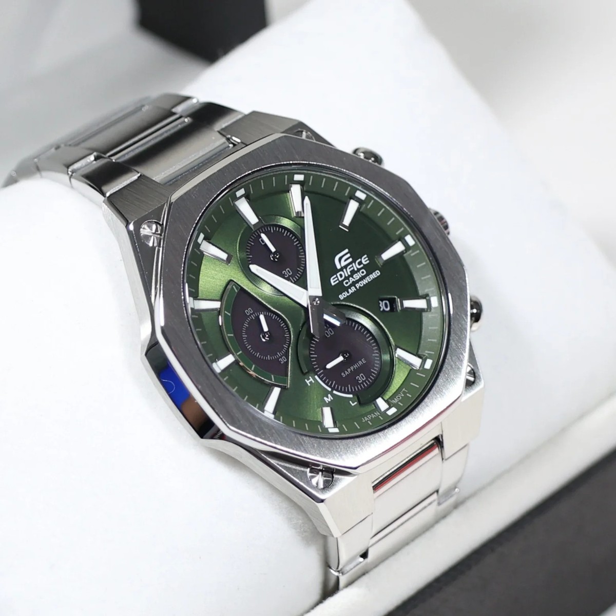 Casio Edifice Solar Green Dial Chronograph Men's Solar Watch EFS