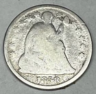 1858-P Seated Liberty Half Dime.  Cleaned Coin!!