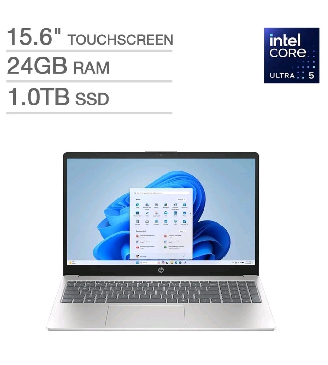 Brand New HP 15-fd1095cl 15.6" FHD Laptop -- Intel I5 -125H/ 24GB / 1TB/ Win 11