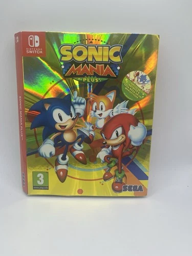 Sonic Mania Plus (Nintendo Switch, 2018) Artbook Edition CIB Complete In Box