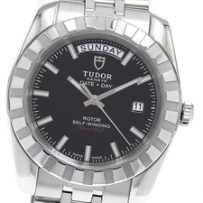 TUDOR Classic Date Day 23010 Black Dial Automatic Men's Watch_909551